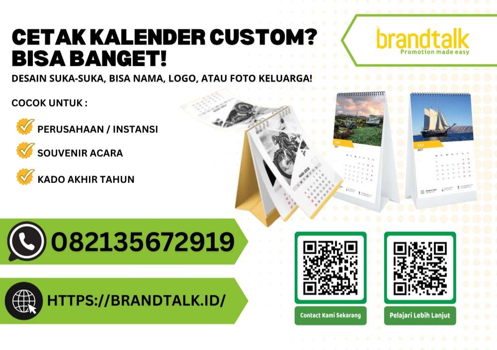Kalender Meja Custom Serang