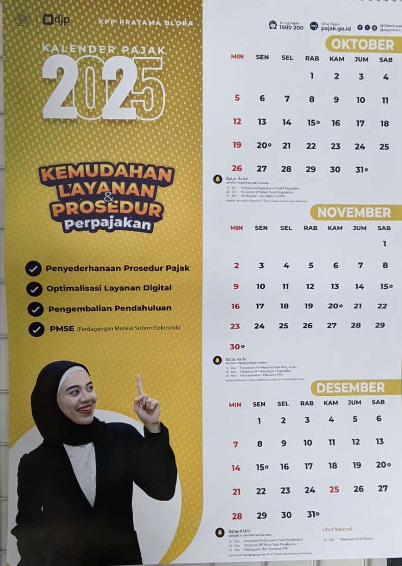Harga Kalender 1 Lembar Ambon