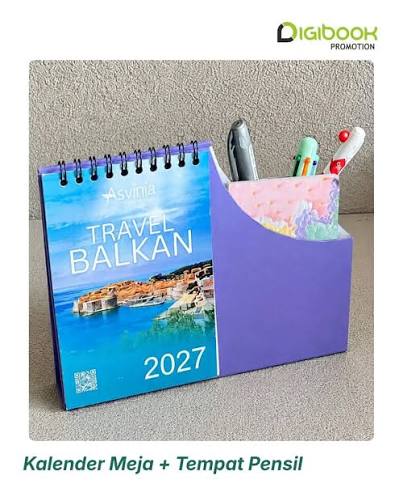 Kalender custom perusahaan 2027 untuk kebutuhan promosi dan merchandise