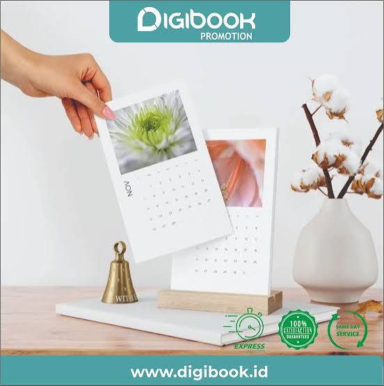 Proses produksi kalender custom perusahaan dan quality control sebelum pengiriman