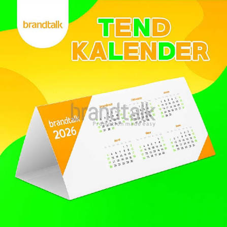 Kalender meja custom 2027 untuk promosi perusahaan di Karawang
